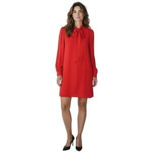 JILL Jill Stuart Women’s Red Bow Tie Long Sleeve Mini Dress size 14